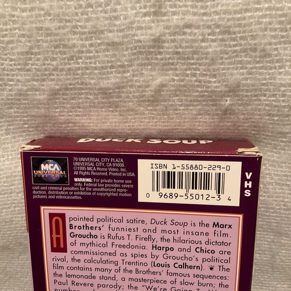 Duck Soup Marx Brothers Collection VHS Movie Comedy - Picture 3 of 11